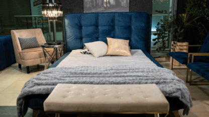 tapicerowane łóżko belavio befame sypialnia boho