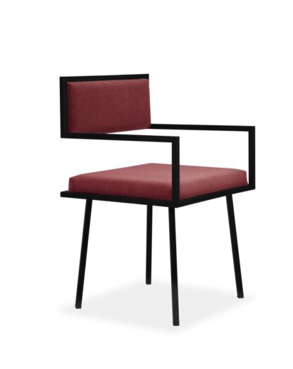 Krzesło Amado z bordową tkaniną