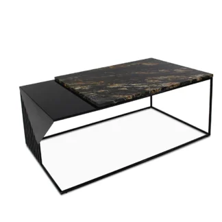 Prostokątny metalowy stolik Amadis