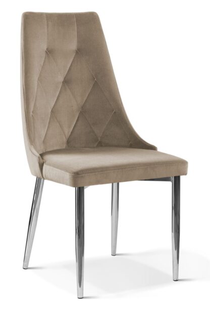 Krzesło Evita z chromowanymi nogami