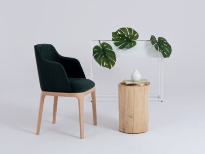 krzesła tapicerowane - cande krzesło lulu arms avocado