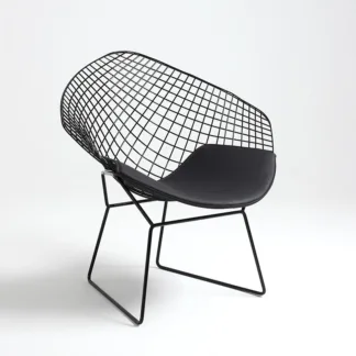 Krzesła Czarne krzesło Corazon z poduszką