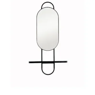 Lustro owalne opera z półką