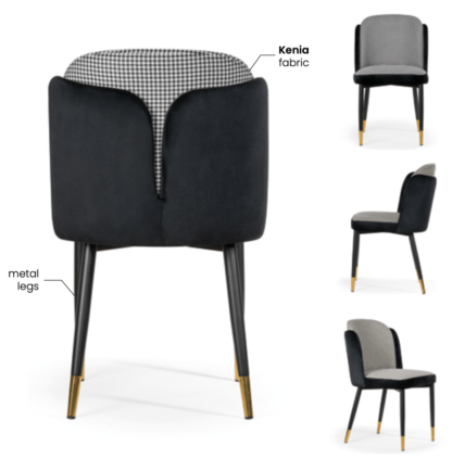 designerskie krzesło tapicerowane