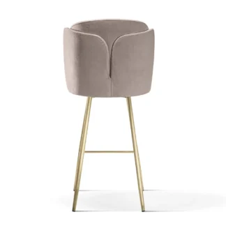 tapicerowany hoker na złotych nogach