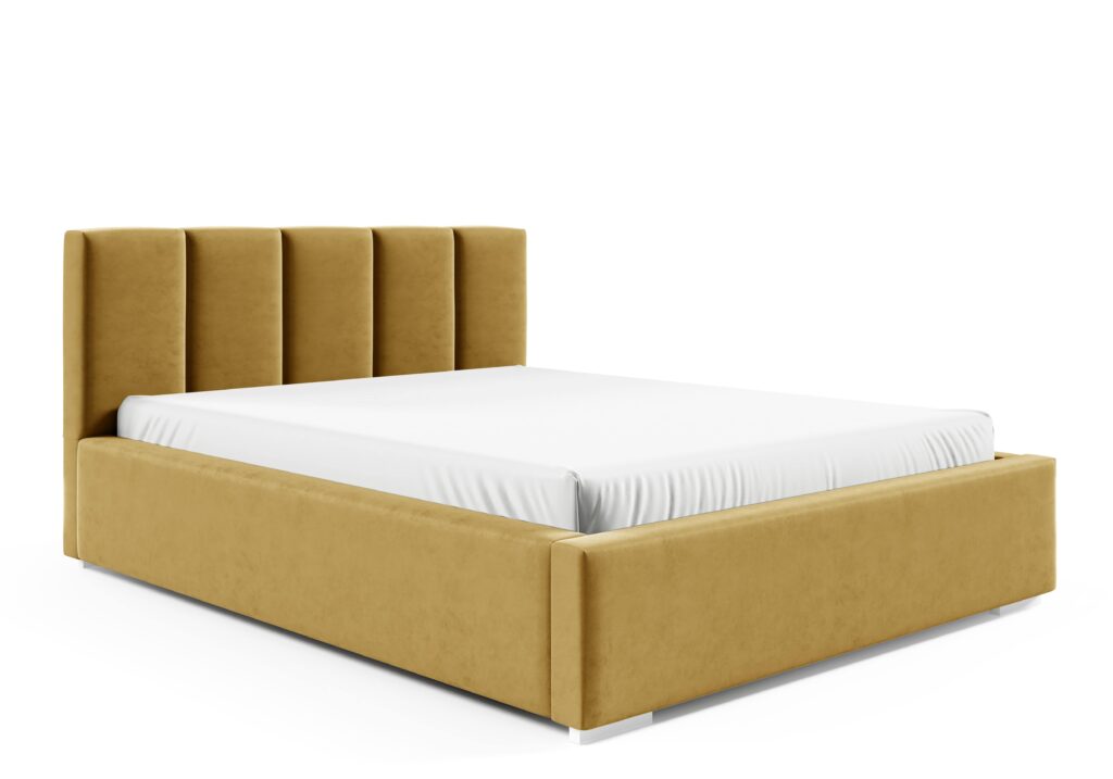 łóżko ręcznie tapicerowane wygodne nowoczesne